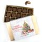 Merry Christmas Gold Gift Box Filled With 15 Dubai Chocolate Truffles For Holiday Party Favors, Gifting, Festive Event Giveaways & More - Christmas Tree
